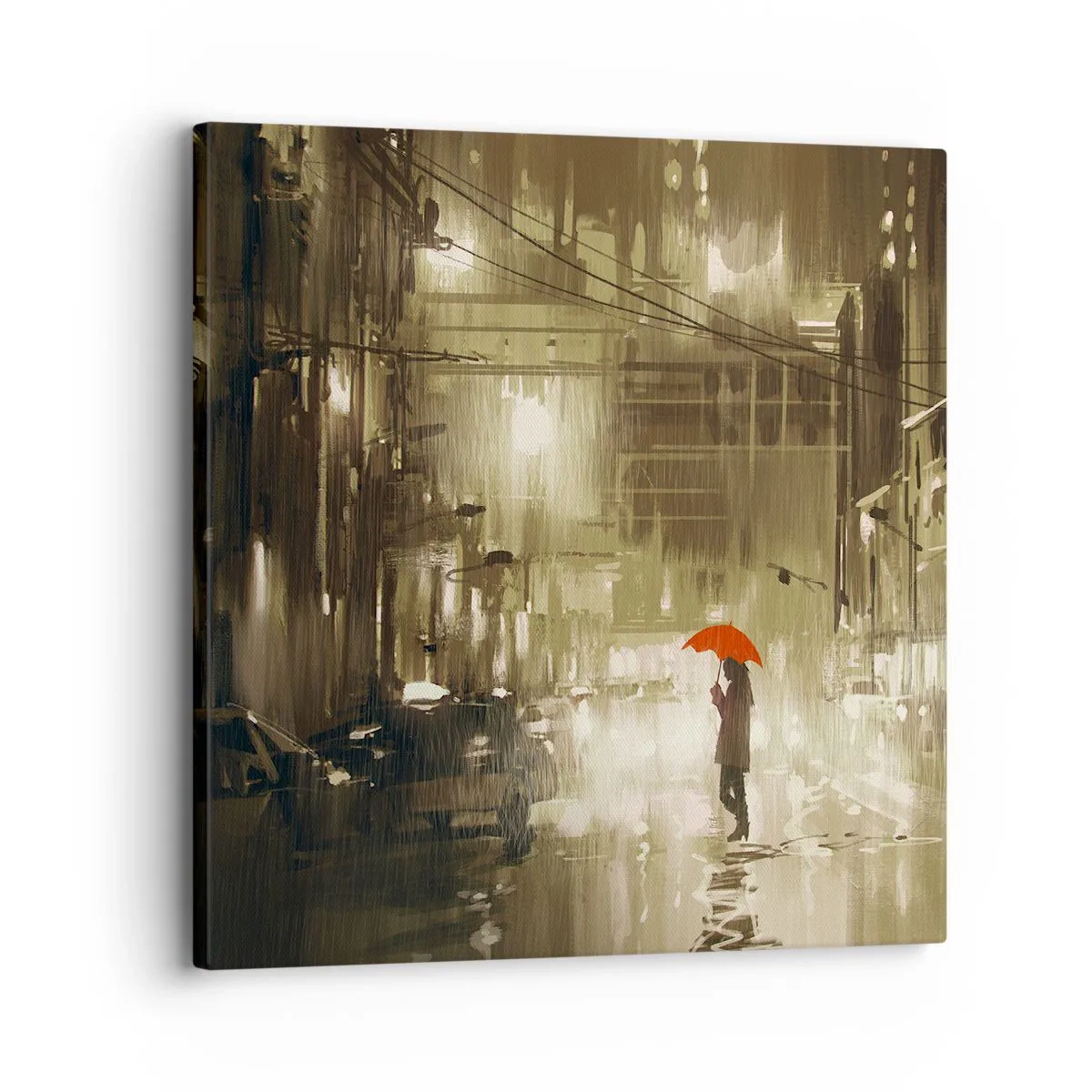 Cuadro sobre lienzo - Impresión de Imagen - Soledad en la urbe - 30x30 cm