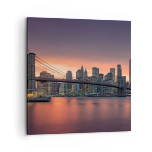 Cuadro sobre lienzo - Impresión de Imagen - Ahogado en el silencio lila - 60x60 cm