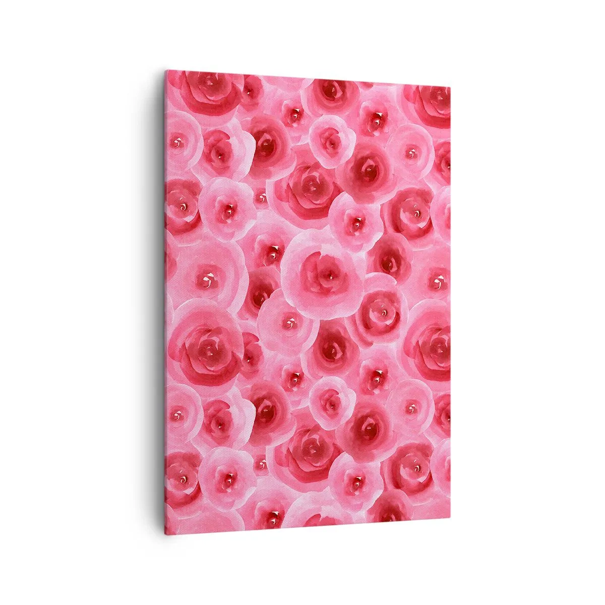Cuadro sobre lienzo - Impresión de Imagen - Delicadas rosas en tonos pastel de rosa. - 70x100cm - Rosas abajo y arriba - Decoración de pared moderna para salón y dormitorio ARTTOR