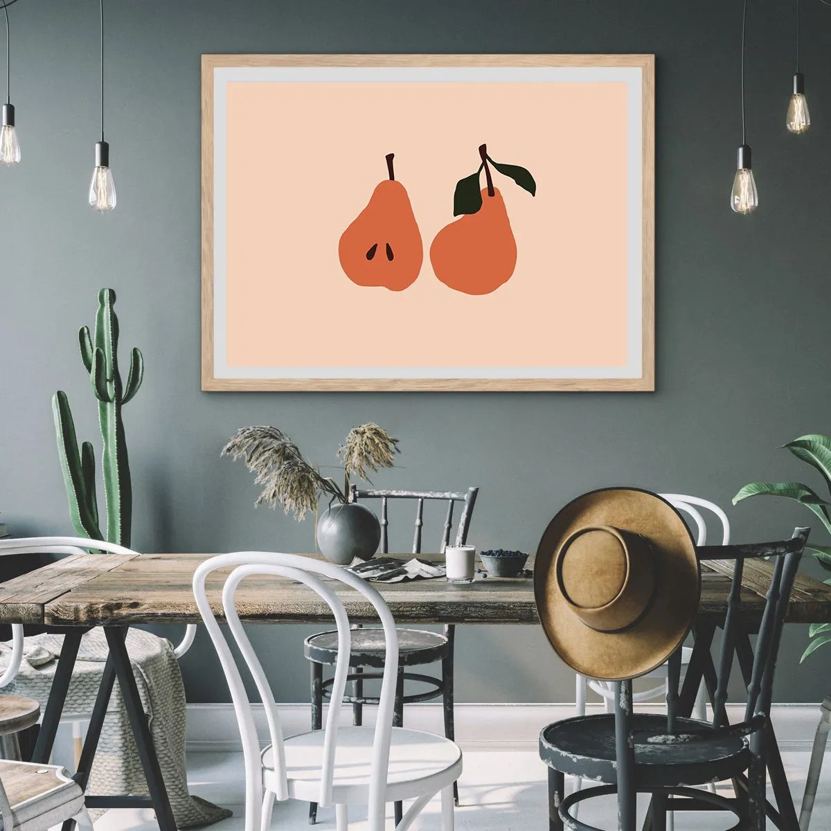 Póster en marco roble claro - La dulzura misma - 100x70 cm