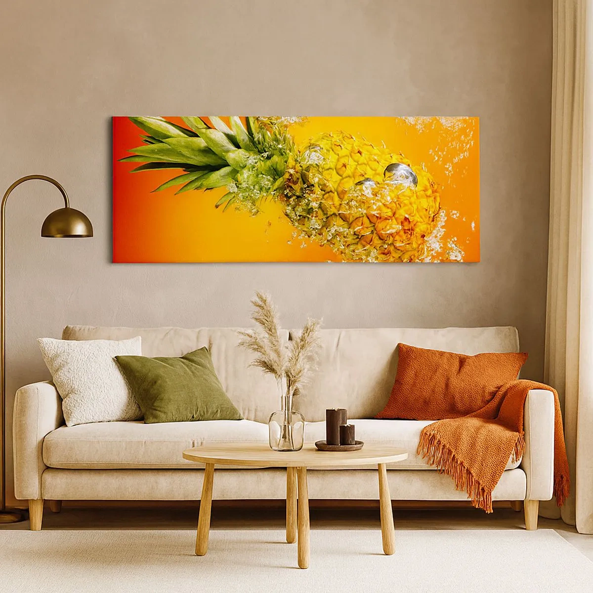 Cuadro sobre lienzo - Impresión de Imagen - Jugosa frescura tropical - 100x40 cm