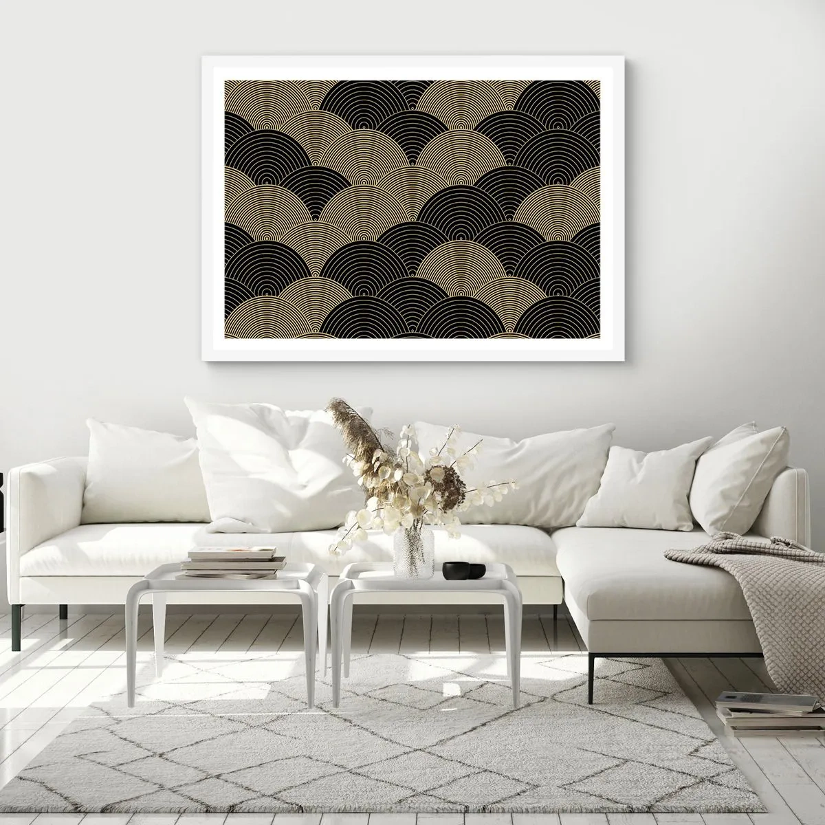 Póster en marco blanco - Multiplicación de la unidad - 100x70 cm