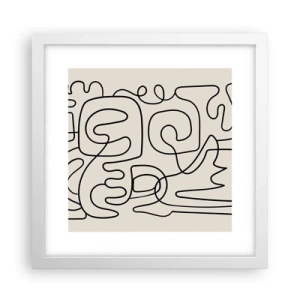 Póster en marco blanco - El camino correcto - 30x30 cm