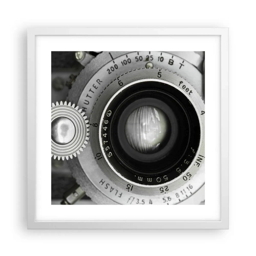 Póster en marco blanco - Una historia de Hollywood - 40x40 cm