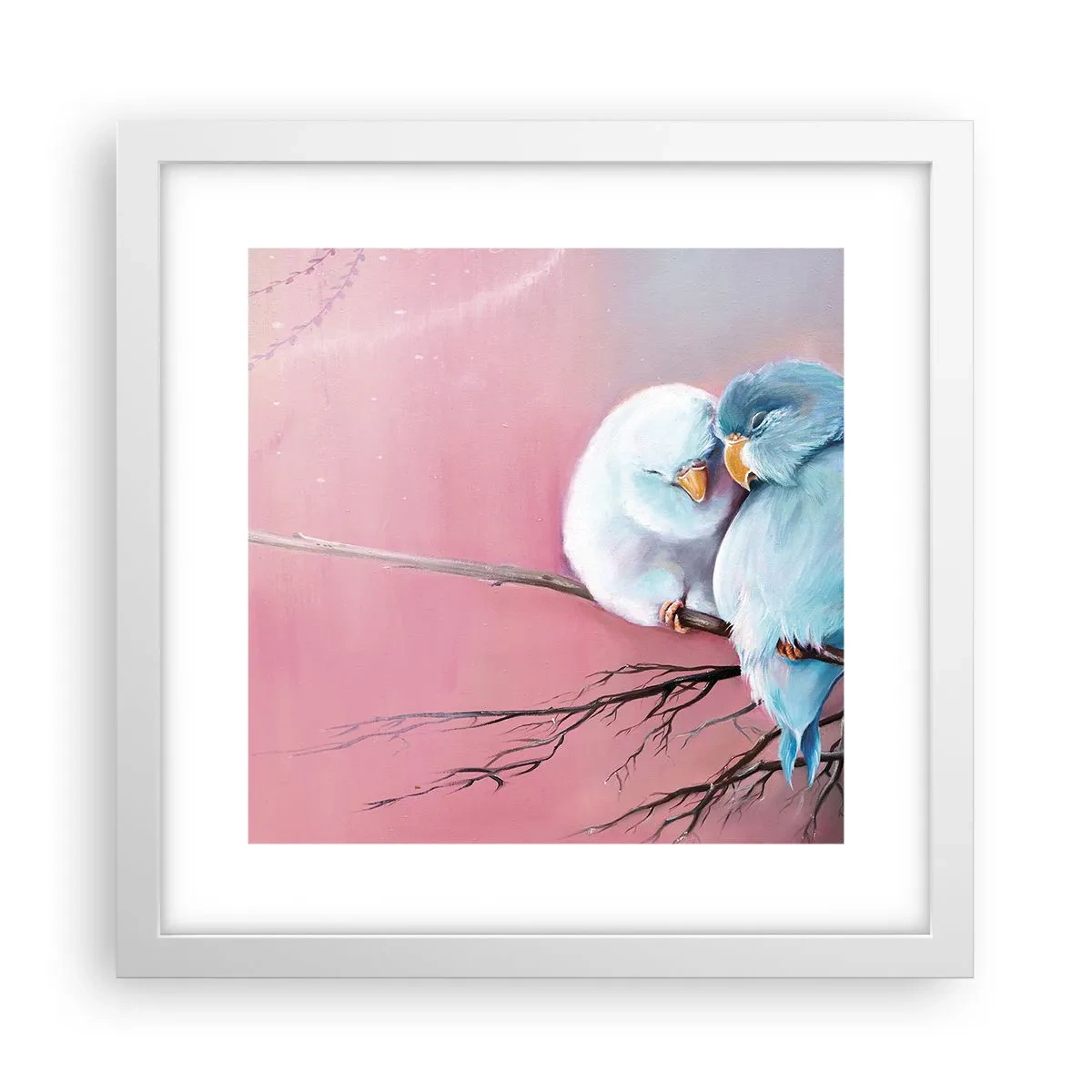 Póster en marco blanco - Qué añadir aquí... - 30x30 cm