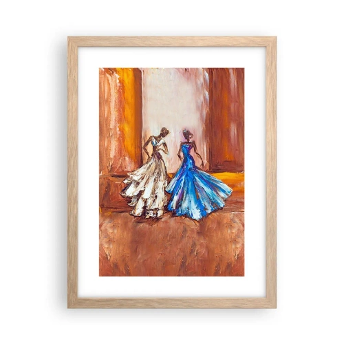 Póster en marco roble claro - Un elegante dúo - 30x40 cm