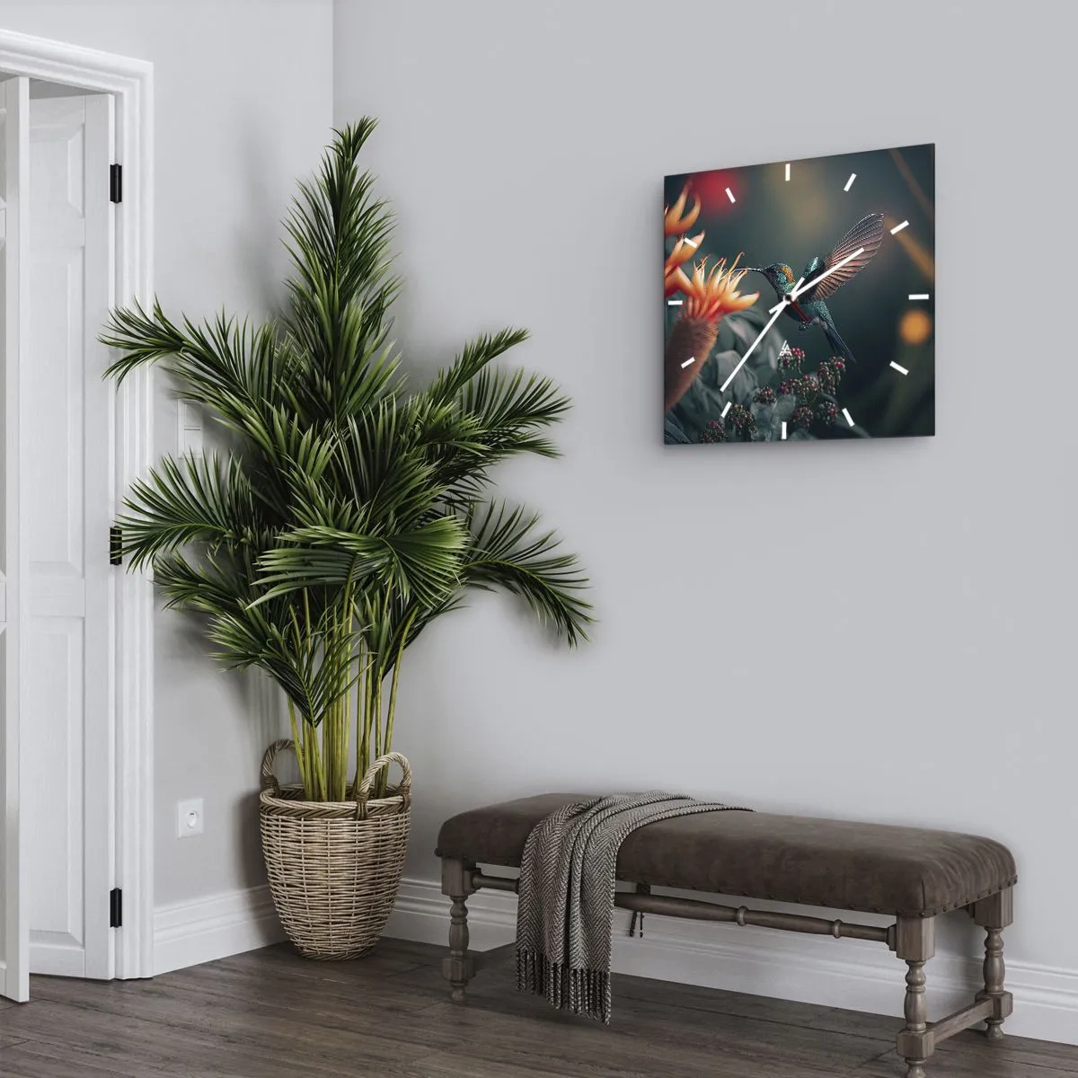 Reloj de pared - Reloj de vidrio - Una vida verdaderamente colorida - 40x40 cm