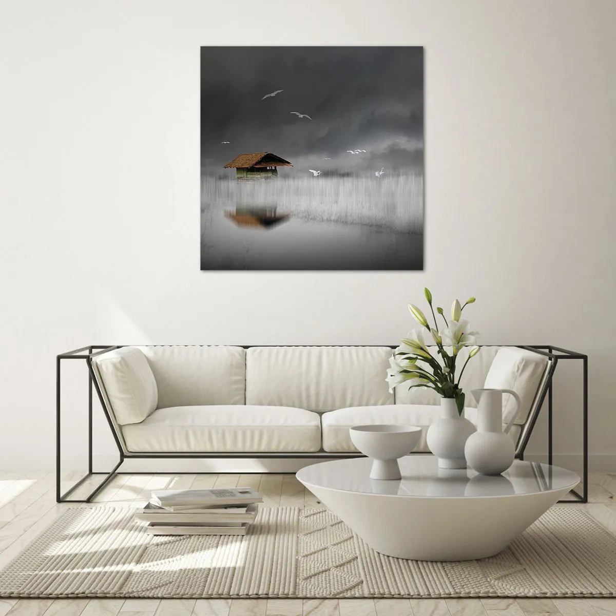 Cuadro sobre vidrio - Impresiones sobre Vidrio - Resguardo de la lluvia - 40x40 cm