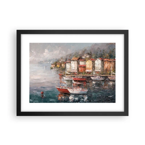 Póster en marco negro - Un refugio romántico - 40x30 cm