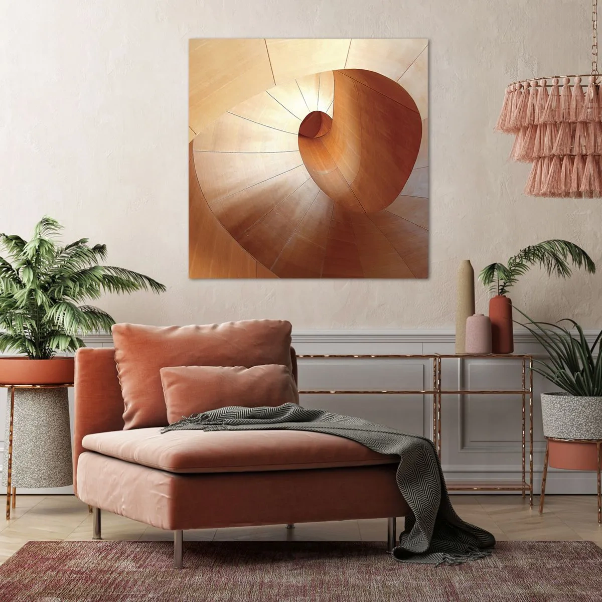 Cuadro sobre lienzo - Impresión de Imagen - Serpentina arquitectónica - 70x70 cm