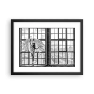 Póster en marco negro - ¿Ciudad de los ángeles? - 40x30 cm