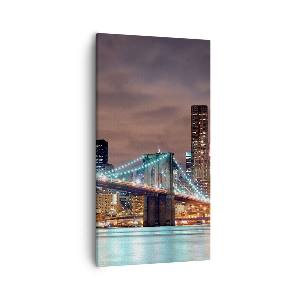 Cuadro sobre lienzo - Impresión de Imagen - Las luces de la gran ciudad - 55x100 cm