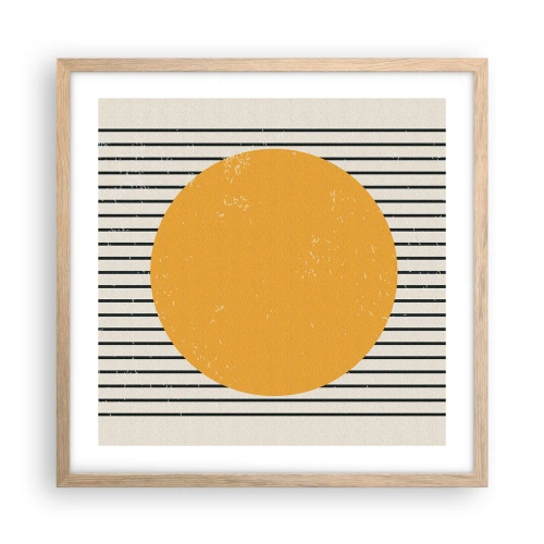 Póster en marco roble claro - El poder de la sencillez - 50x50 cm