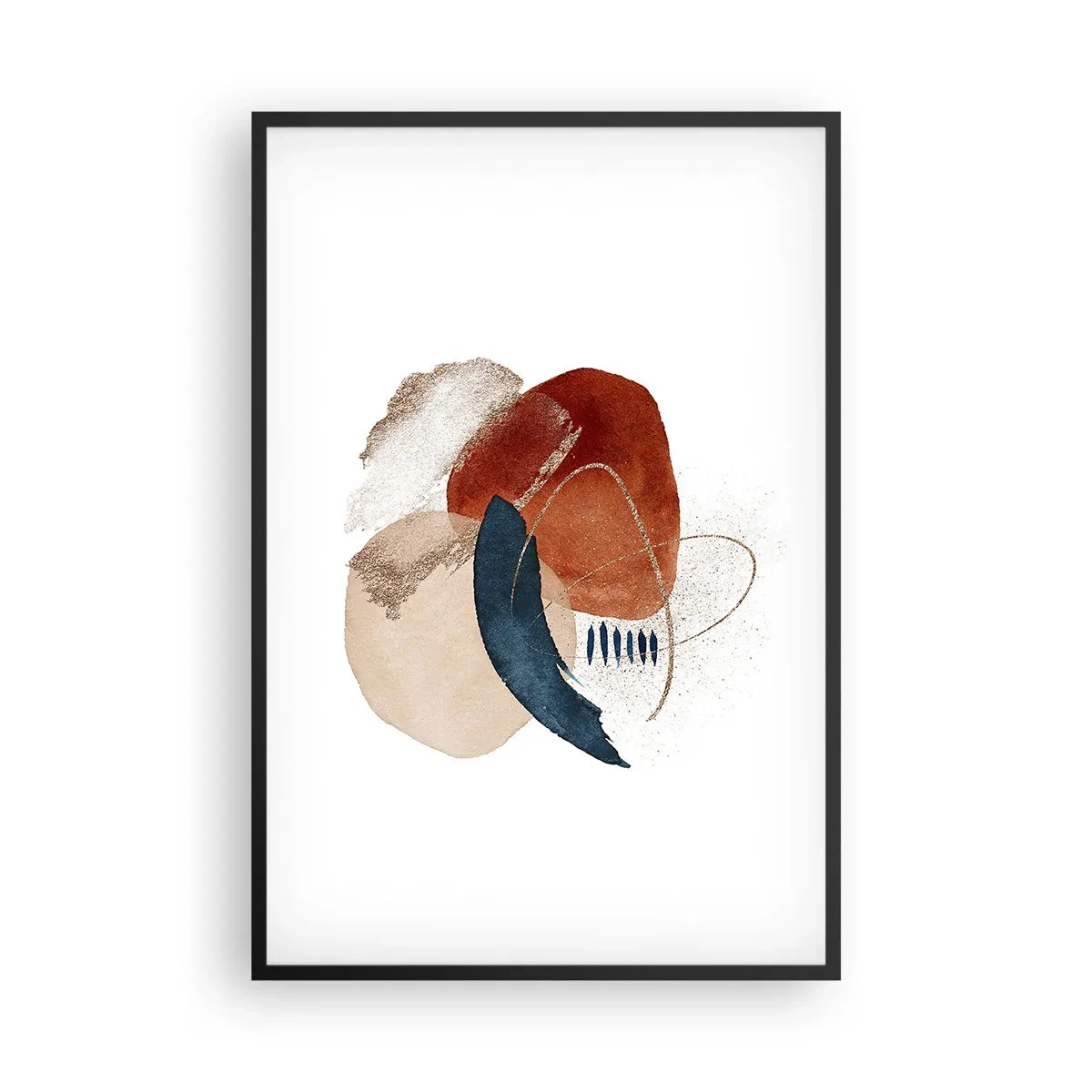 Póster en marco negro - Composición ovalada - 61x91 cm