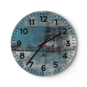 Reloj de pared - Reloj de vidrio - Agua y aire - 30x30 cm