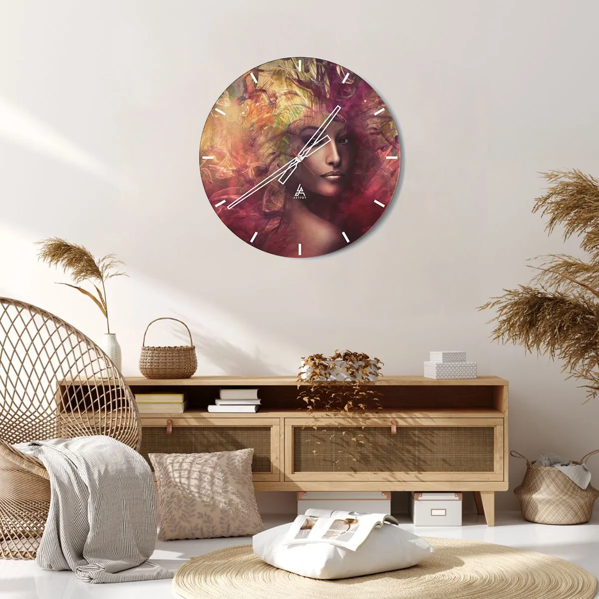 Reloj de pared - Reloj de vidrio - ¡Aquí estoy! - 30x30 cm