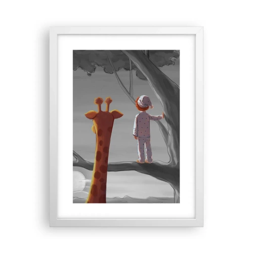 Póster en marco blanco - ¿Está sucediendo de verdad? - 30x40 cm