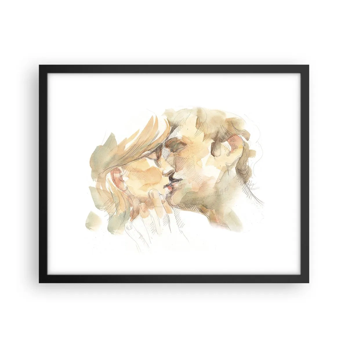 Póster en marco negro - ¿La media naranja encontrada? - 50x40 cm