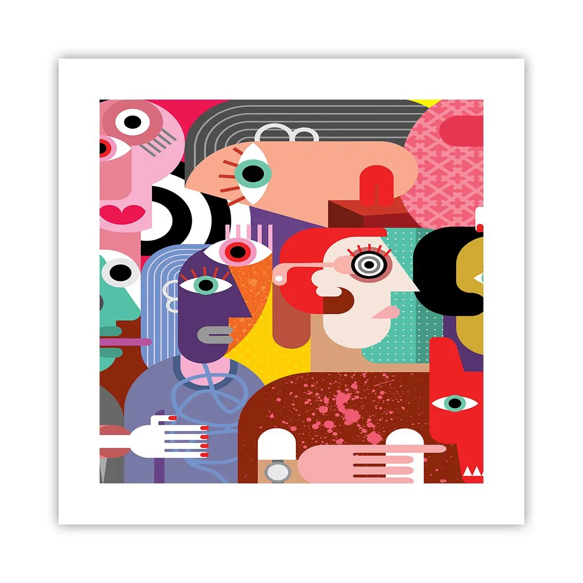 Póster - Estilo Picasso - 40x40 cm