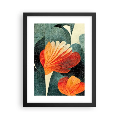 Póster en marco negro - El calor del trópico y el frescor del verdor - 30x40 cm
