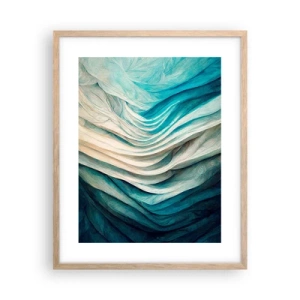 Póster en marco roble claro - Azul insaciable - 40x50 cm