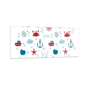 Cuadro sobre vidrio - Impresiones sobre Vidrio - Un cuento de mar - 100x40 cm