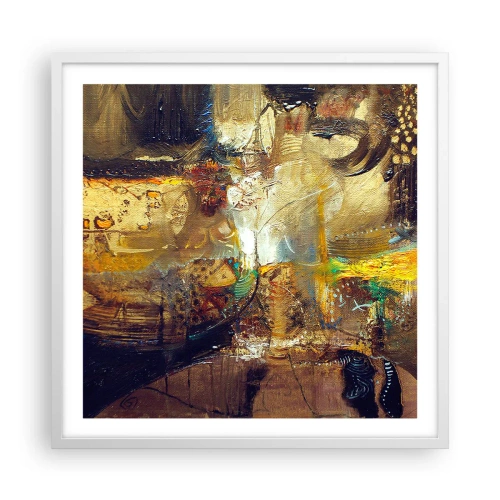 Póster en marco blanco - Frío, templado, caliente - 60x60 cm