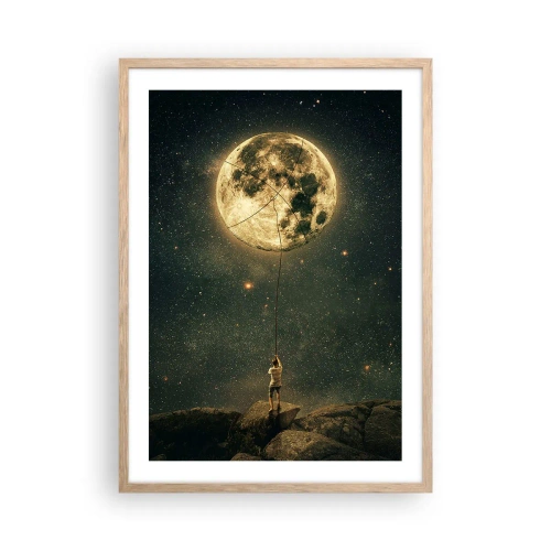 Póster en marco roble claro - El que robó la luna - 50x70 cm