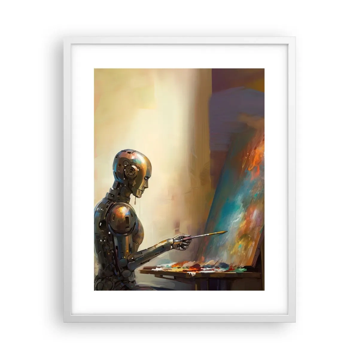 Póster en marco blanco - Arte del futuro - 40x50 cm