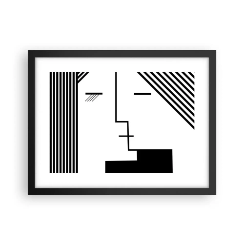 Póster en marco negro - Solo un beso - 40x30 cm