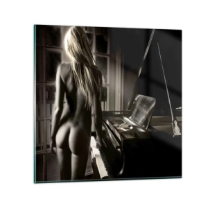 Cuadro sobre vidrio - Impresiones sobre Vidrio - Perfecta armonía de la noche - 40x40 cm