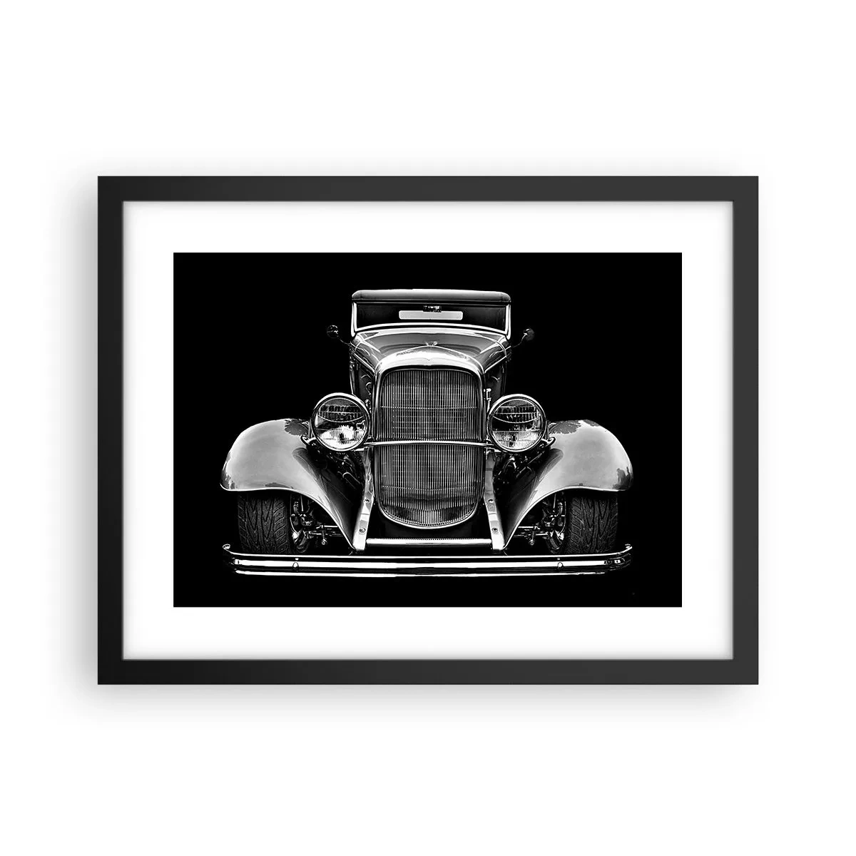 Póster en marco negro - Un verdadero caballero - 40x30 cm