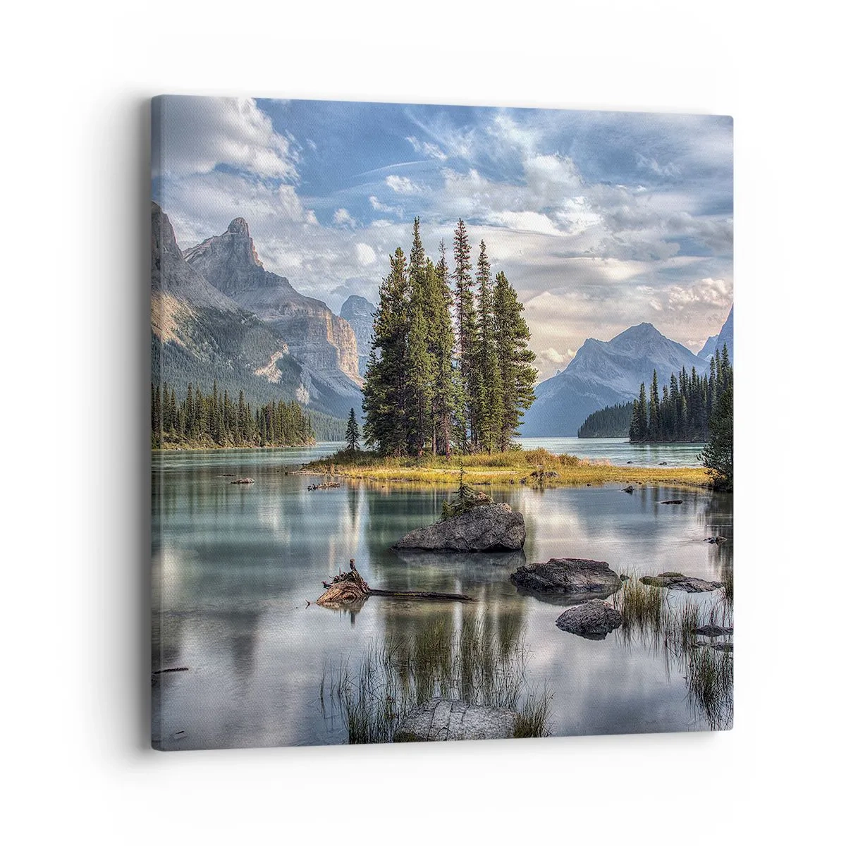 Cuadro sobre lienzo - Impresión de Imagen - Sobre el agua cristalina... - 40x40 cm