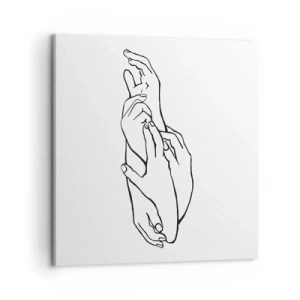 Cuadro sobre lienzo - Impresión de Imagen - El tacto - 60x60 cm