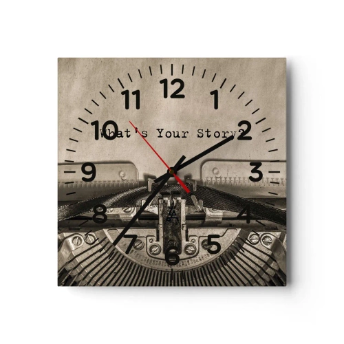 Reloj de pared - Reloj de vidrio - Solo espero una respuesta - 40x40 cm