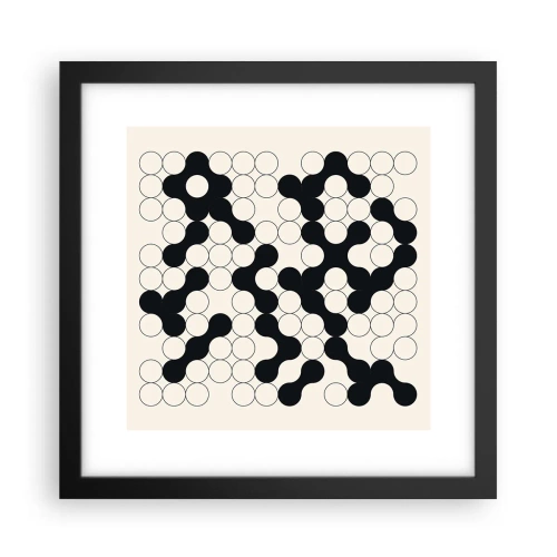 Póster en marco negro - Juego chino - una variación - 30x30 cm