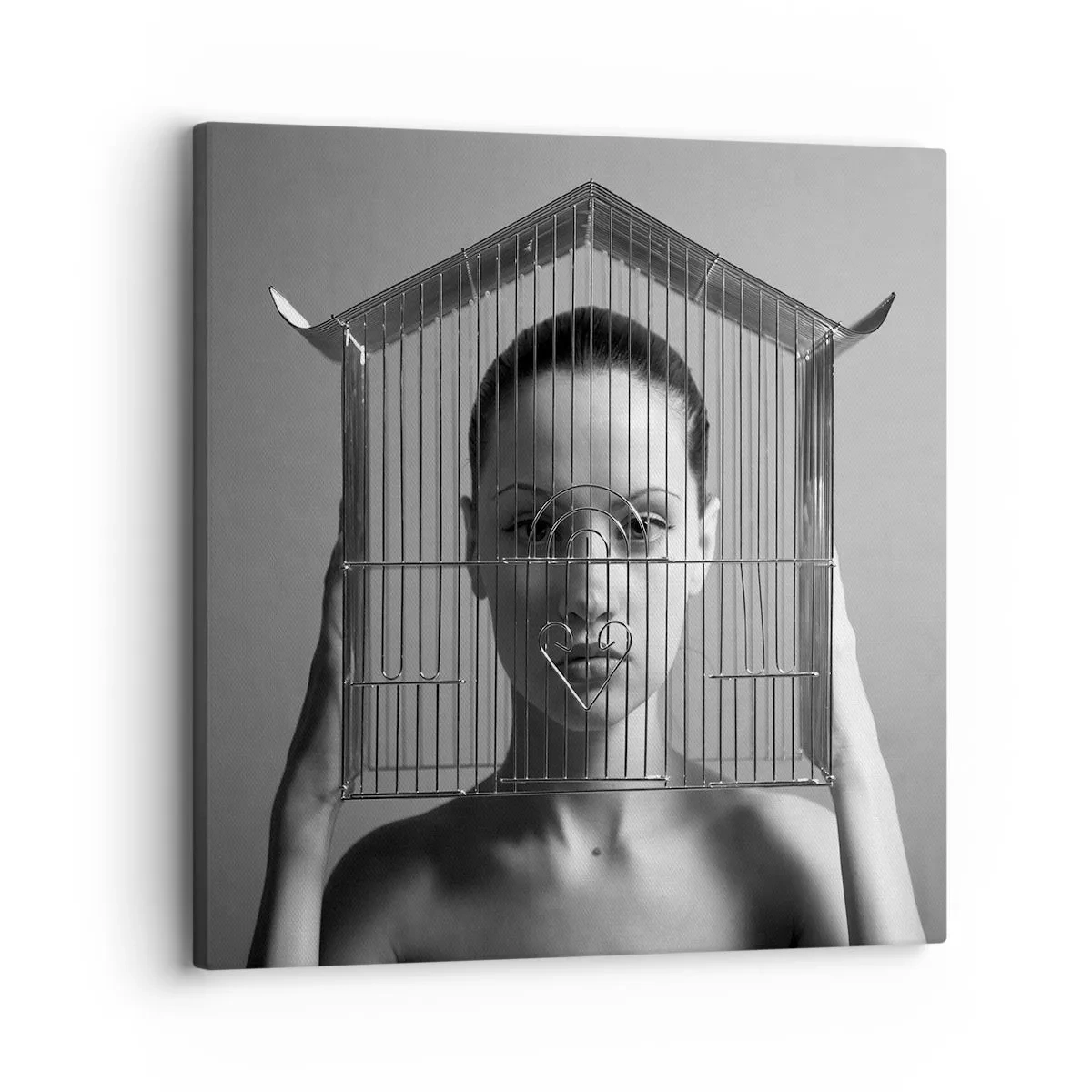 Cuadro sobre lienzo - Impresión de Imagen - Un retrato algo surrealista - 30x30 cm