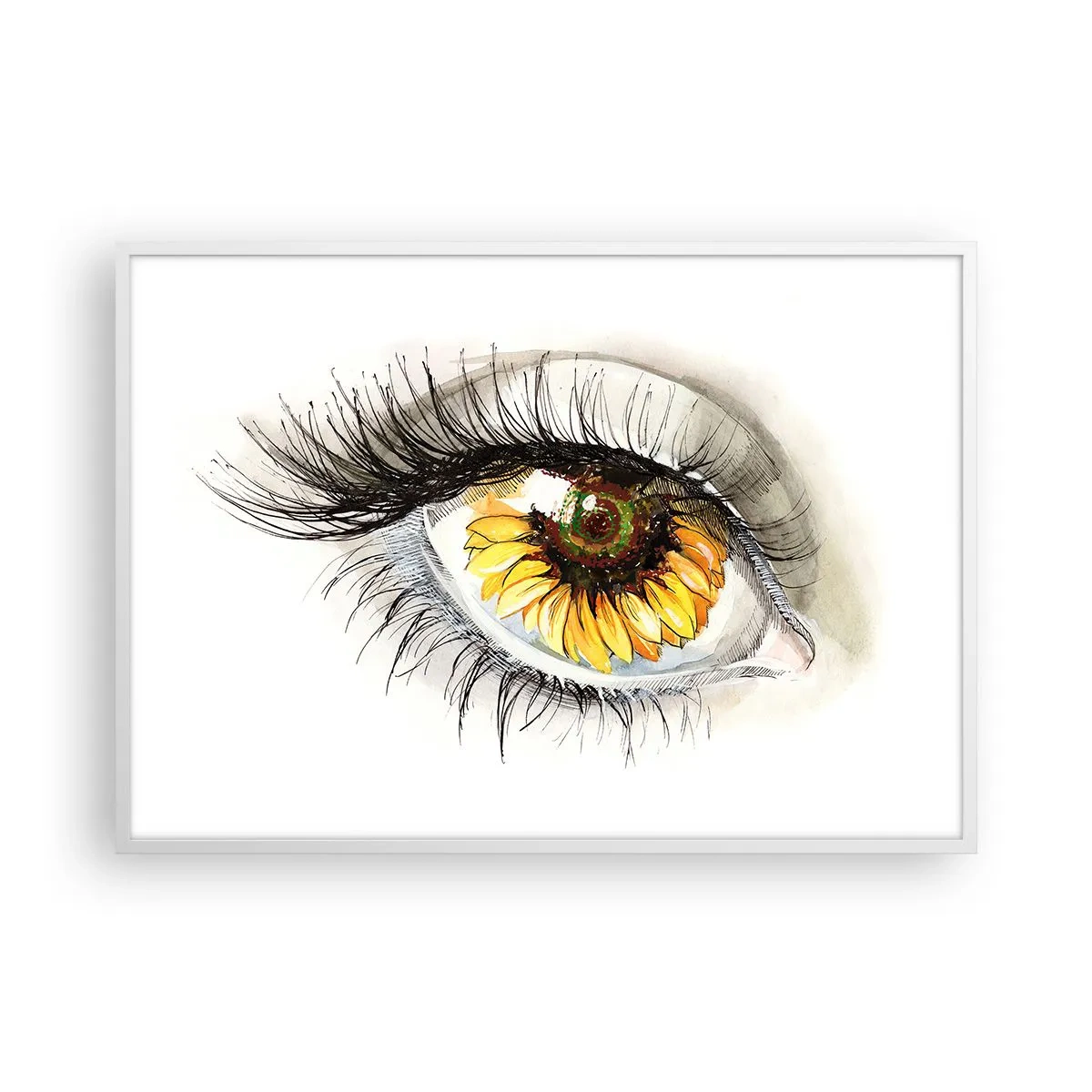 Póster en marco blanco - Un aspecto tan caluroso como el verano - 100x70 cm