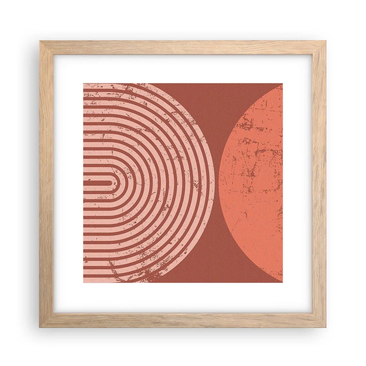 Póster en marco roble claro - Estrecha relación - 30x30 cm