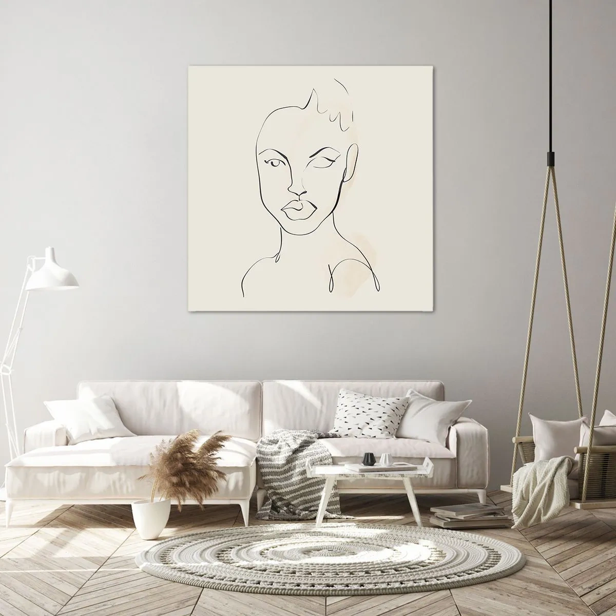 Cuadro sobre lienzo - Impresión de Imagen - Un esbozo de sensualidad - 40x40 cm