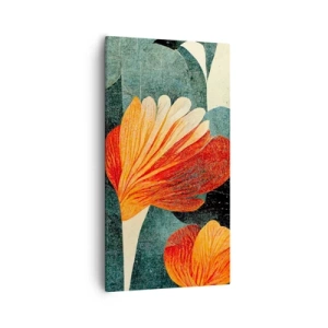 Cuadro sobre lienzo - Impresión de Imagen - El calor del trópico y el frescor del verdor - 55x100 cm