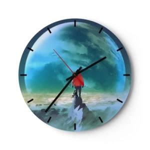 Reloj de pared - Reloj de vidrio - Descubridor de una nueva Tierra - 40x40 cm