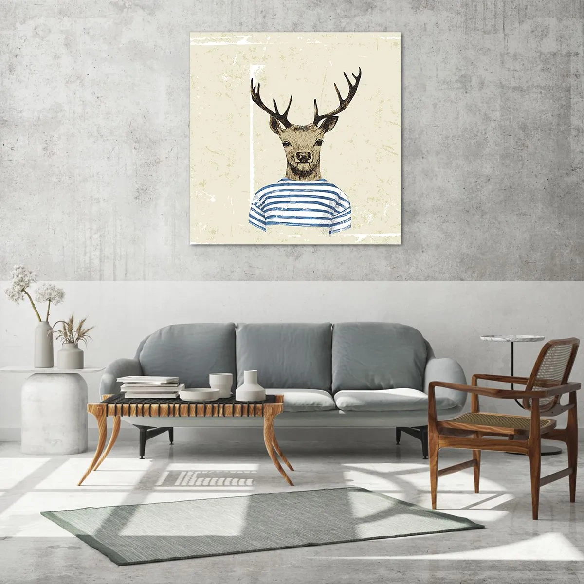 Cuadro sobre vidrio - Impresiones sobre Vidrio - Porque me gustan las camisas de rayas - 30x30 cm