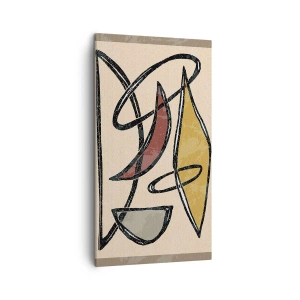 Cuadro sobre lienzo - Impresión de Imagen - Composición: arcos y óvalos - 45x80 cm