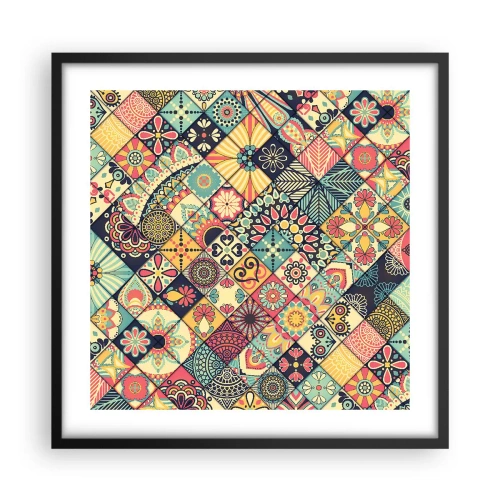 Póster en marco negro - Clima marroquí - 50x50 cm