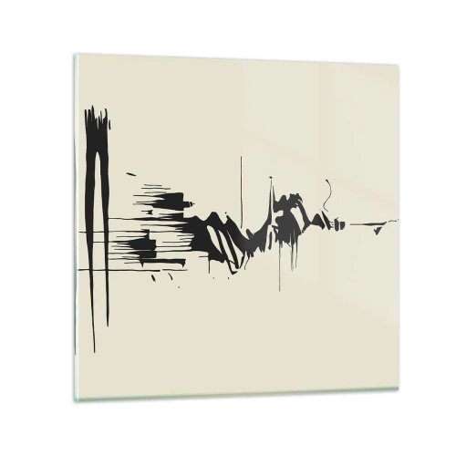 Cuadro sobre vidrio - Impresiones sobre Vidrio - Abstracción apresurada - 40x40 cm