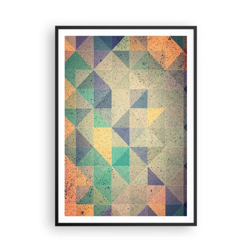Póster en marco negro - República de los triángulos - 70x100 cm