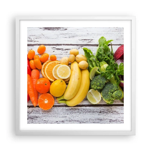 Póster en marco blanco - ¿No es suficiente? - 50x50 cm