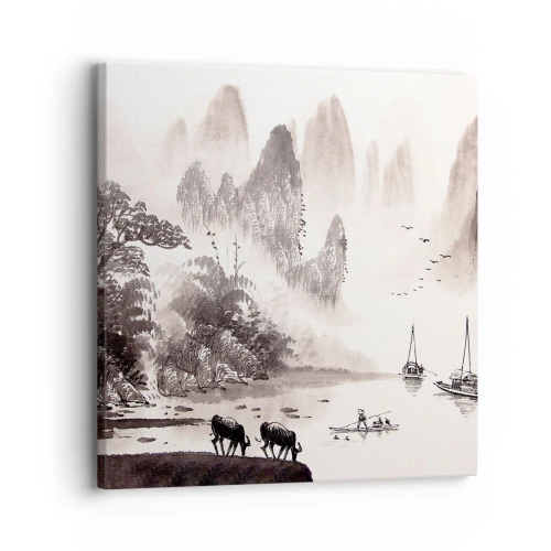Cuadro sobre lienzo - Impresión de Imagen - La exótica vida cotidiana de Oriente - 30x30 cm