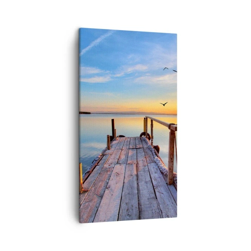 Cuadro sobre lienzo - Impresión de Imagen - Caminando hacia el sol - 45x80 cm